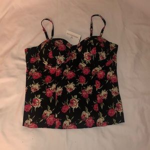 Windsor black floral bustier